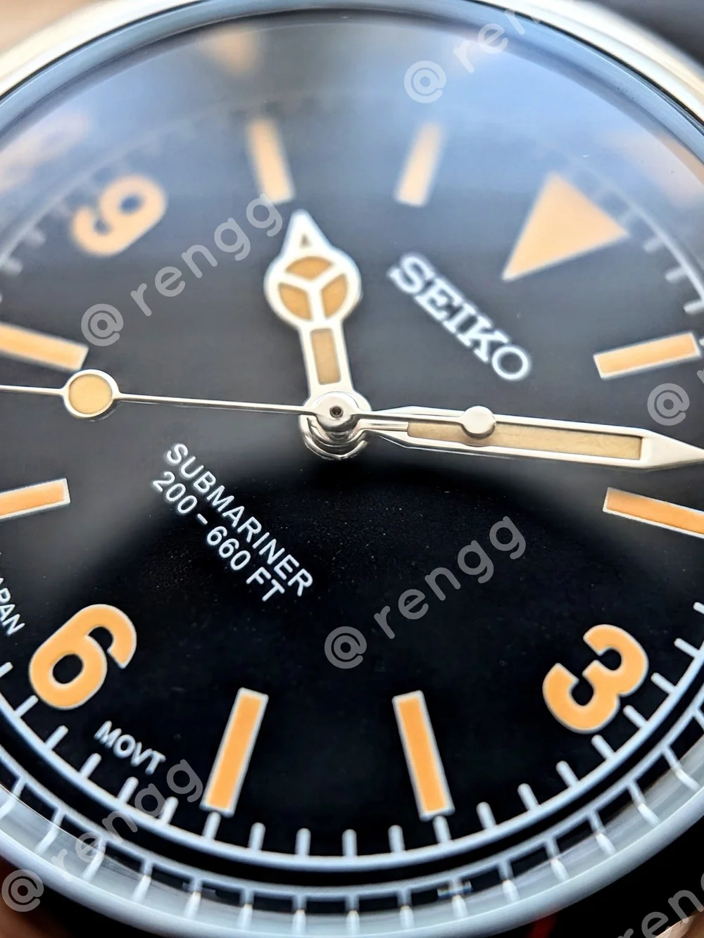 37mm Seiko Men's Black Vintage Style Mod Dress Watch Smooth Sweep Second